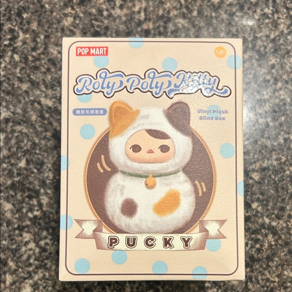 Pucky Roly Poly Plush - White and Brown ( Noble Cat ) Hint on box 📦 - Picture 1 of 4